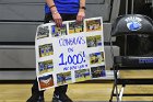 Mikayla Pucci 1000th  Wheaton College women's basketball’s Mikayla Pucci is honored after scoring her 1000th career point. - Photo By: KEITH NORDSTROM : Wheaton, basketball, Mikayla Pucci, 1000th